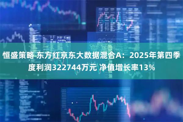 恒盛策略 东方红京东大数据混合A：2025年第四季度利润322744万元 净值增长率13%